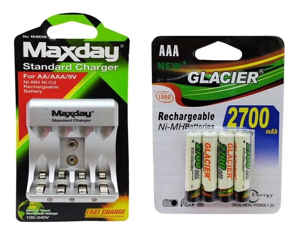 Carregador Maxday Rápido Bivolt S/pilhas