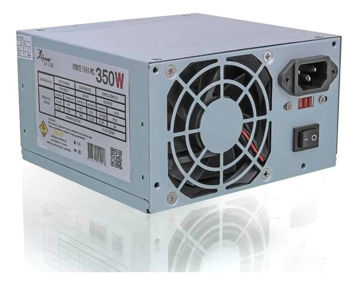 Fonte De Alimentação Atx 350w 127/220V O&M p/ Pc Cor Cinza
