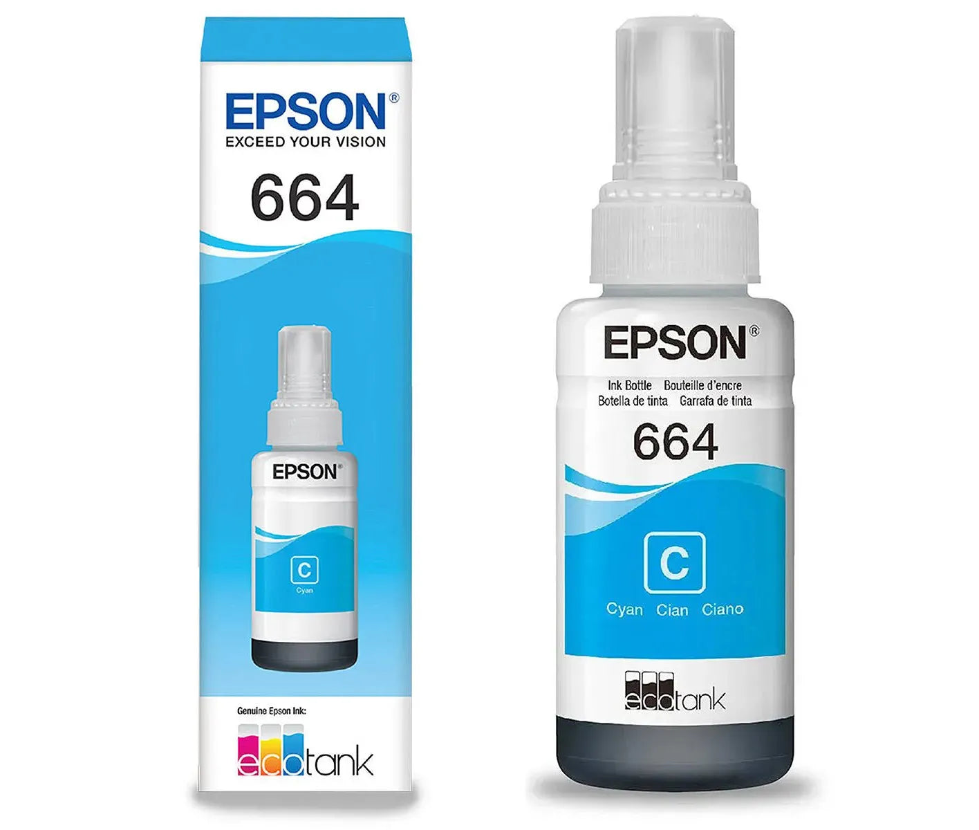 Refil de tinta Epson 664 Ciano